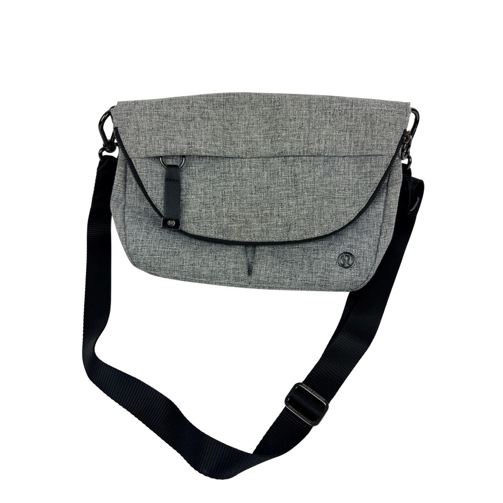 Lululemon All Night Festival Bag Grey Heathered Crossbody Messenger Bag -BH
